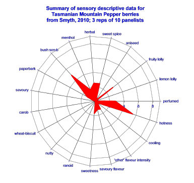 Flavour profile of Tasmanian Mountain Pepper berry